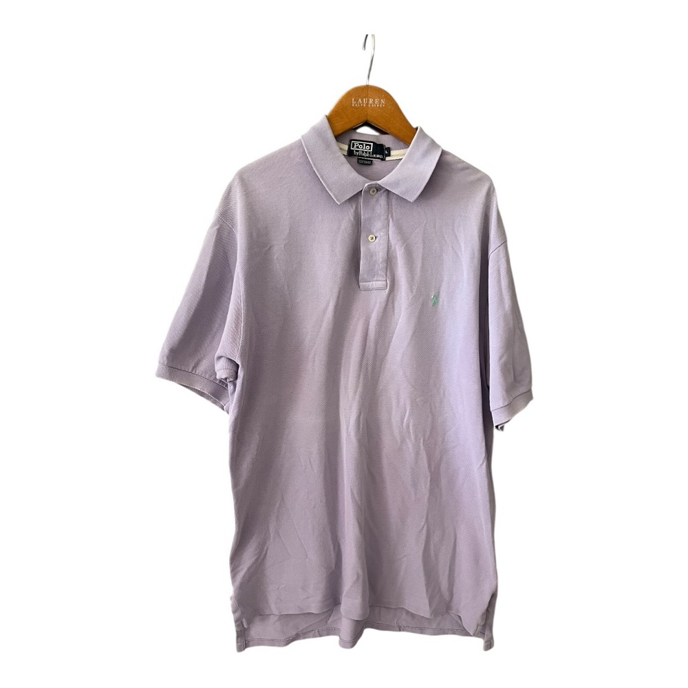 Polo Ralph Lauren Shirt Men’s Size Large‎ Purple Mint Green Pony Classic Fit
